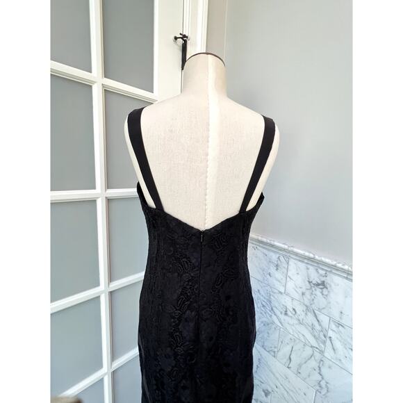 Monique Lhuillier ML Evening Black Lace Mermaid Full Length Gown Size 10 - Picture 8 of 11